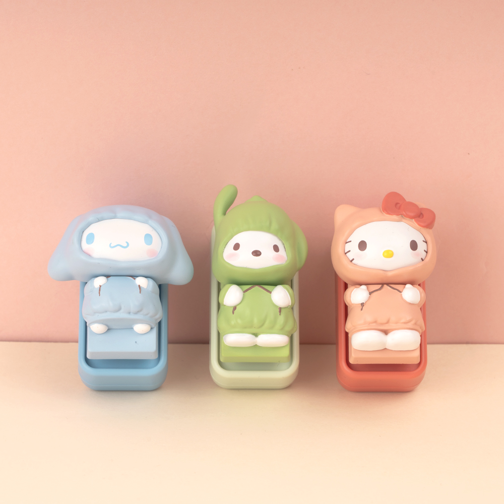 로이체 산리오 캐릭터즈 피규어 커스텀 키캡 키링(Royche Sanrio Characters Figure Keycap Keyring) - 5