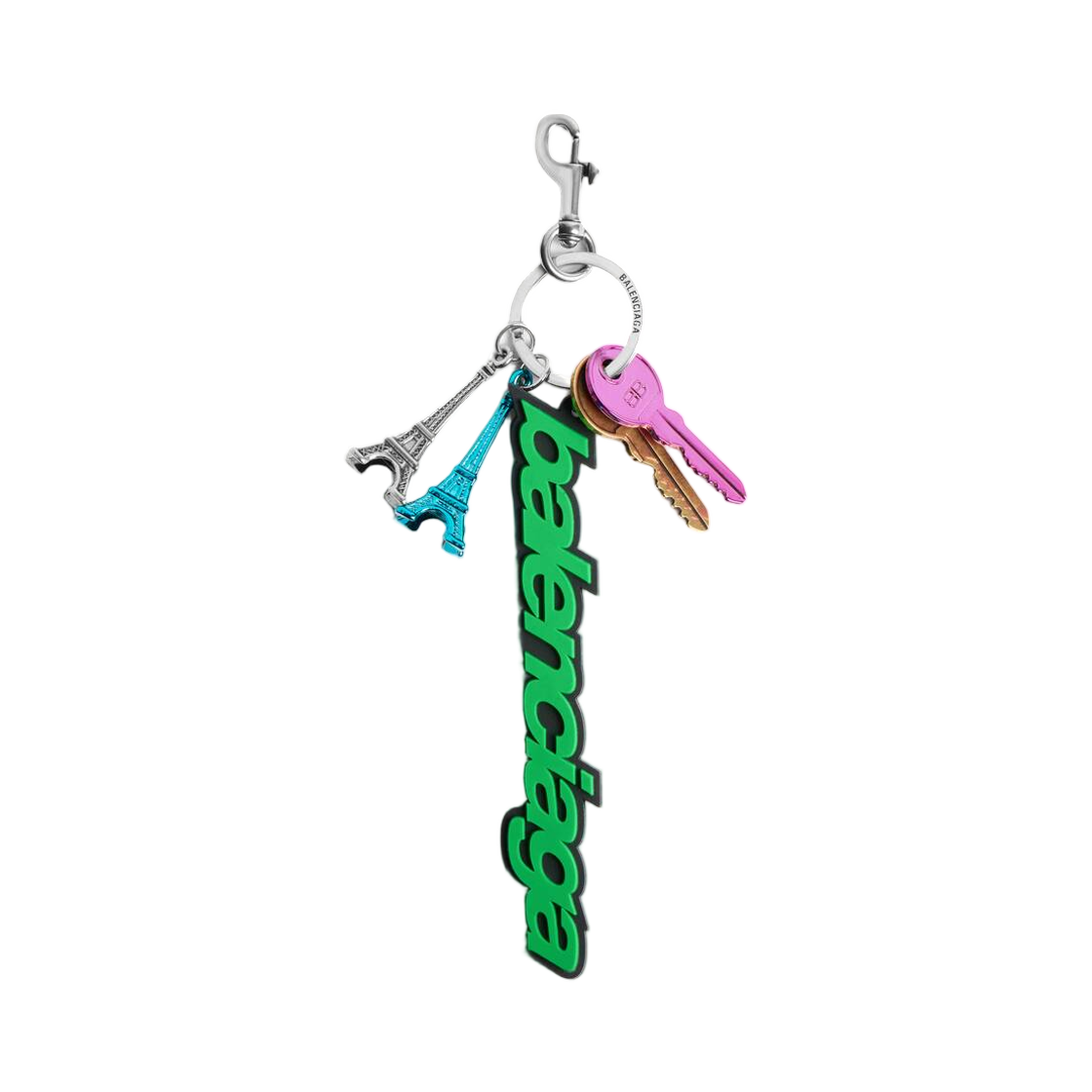 8669102ACGZ3218 Balenciaga Biker Balenciaga Charm/Keychain Green Black