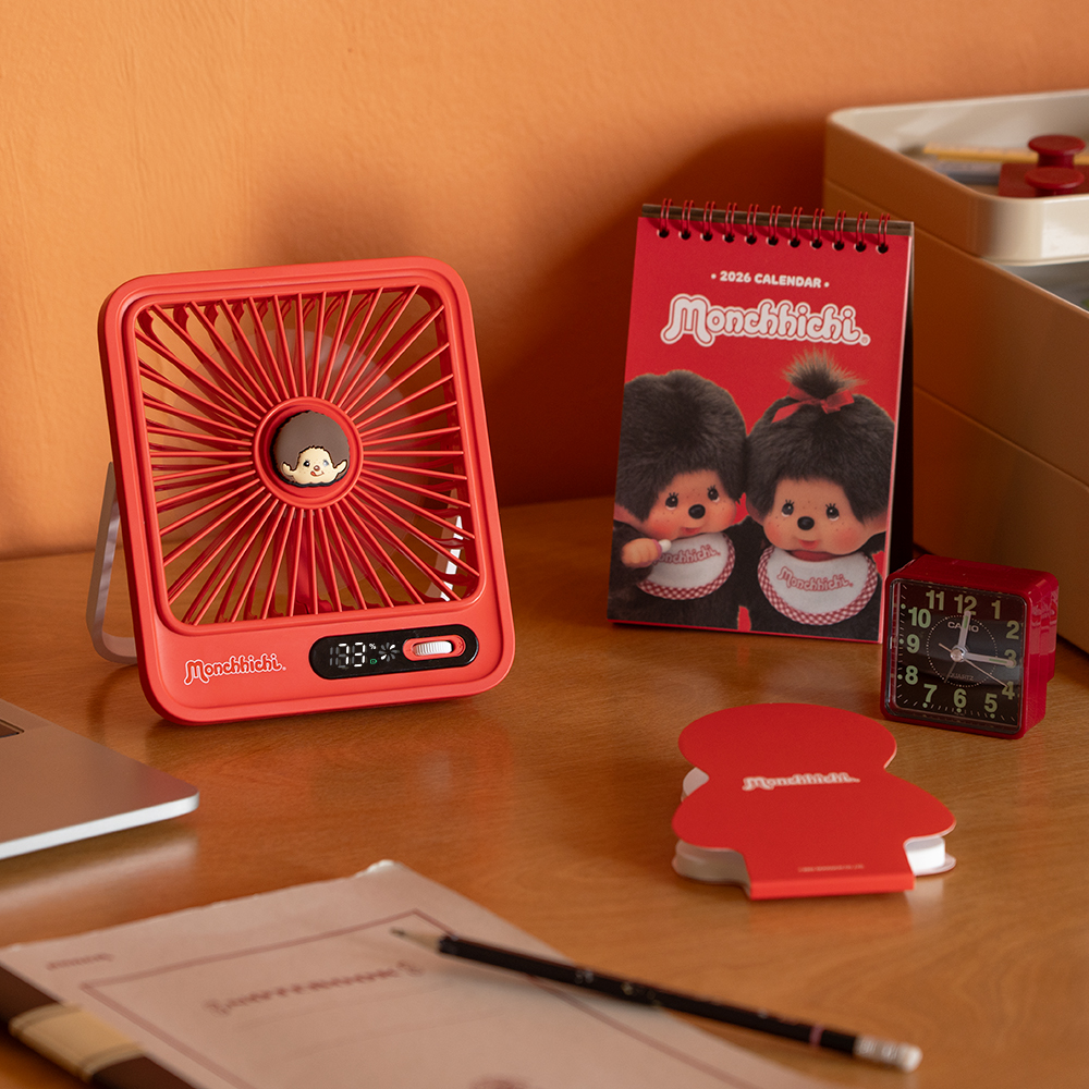 로이체 몬치치 충전식 100단 풍속조절 탁상용 데스크팬 선풍기(Royche Monchhichi Edition: 100-Level Adjustable Speed Rechargeable Desk Fan) - 4