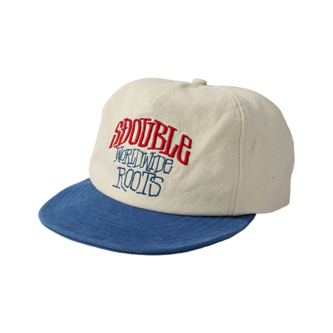 에스더블 WW 루트 폴드 업 캔버스 스트랩백 내츄럴 웜 블루(S/Double WW Roots Fold Up Canvas Strapback Natural Warm Blue)