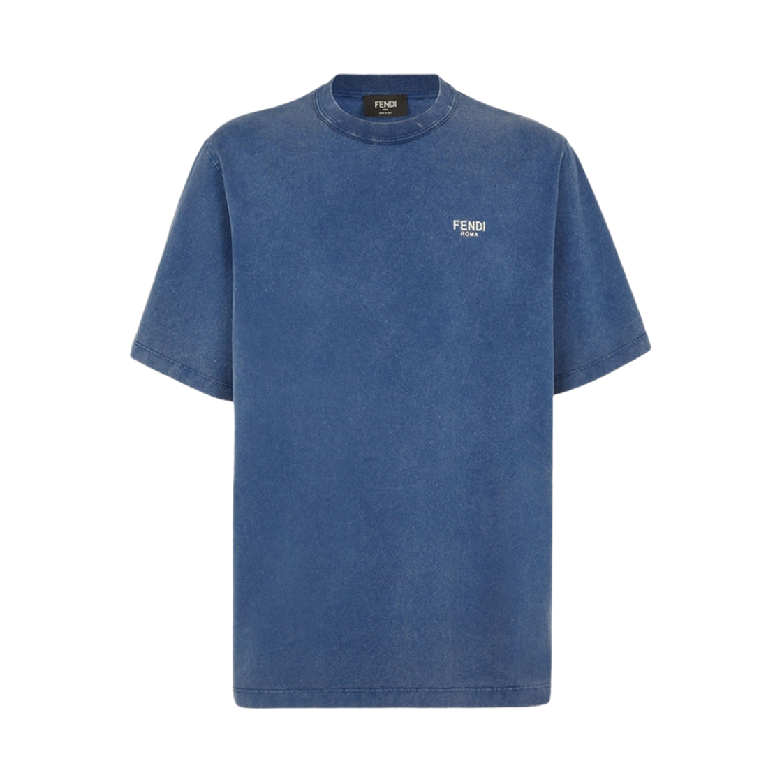 펜디 워시드 코튼 티셔츠 블루(Fendi Washed Cotton T-Shirt Blue)
