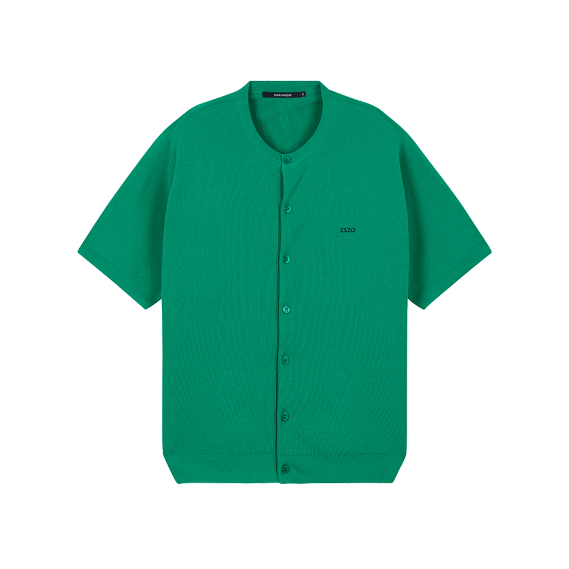 ZI3KT709GR ZIOSONGZIO ZSZO Collarless Cardigan Green