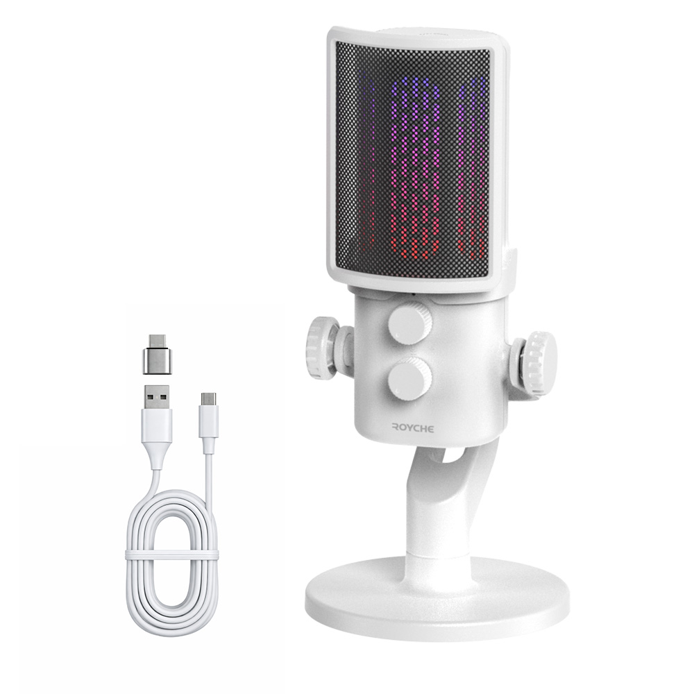 로이체 고감도 사운드 RGB LED 콘덴서 유선 게이밍 스탠드 마이크(Royche High-Sensitivity RGB LED Condenser Wired Gaming Stand Microphone) - 5