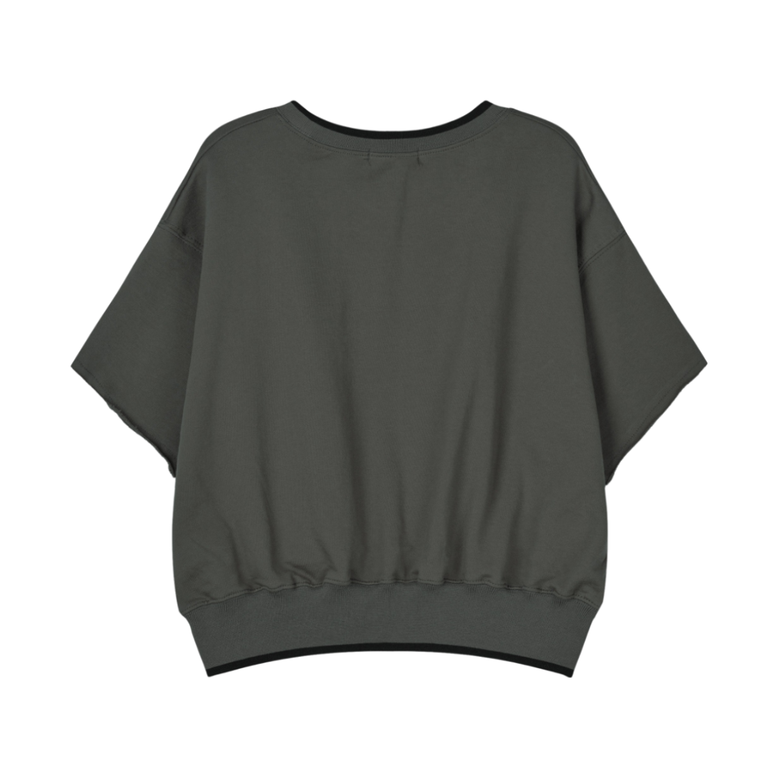 구월십일 아플리케 크롭 맨투맨 차콜(GUWOLSIBIL Applique Crop Mtm Charcoal) - 2