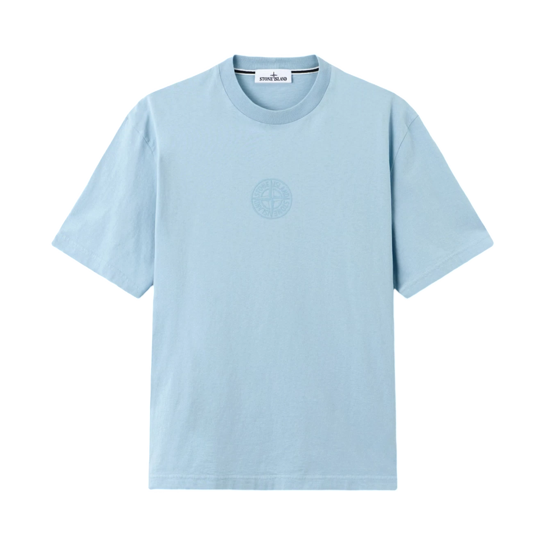 L1S1521000-01S0E14-V004A Stone Island 2100001 Organic Cotton Jersey Regular-Fit T-Shirt with Camo Compass Print Dust Blue - 26SS