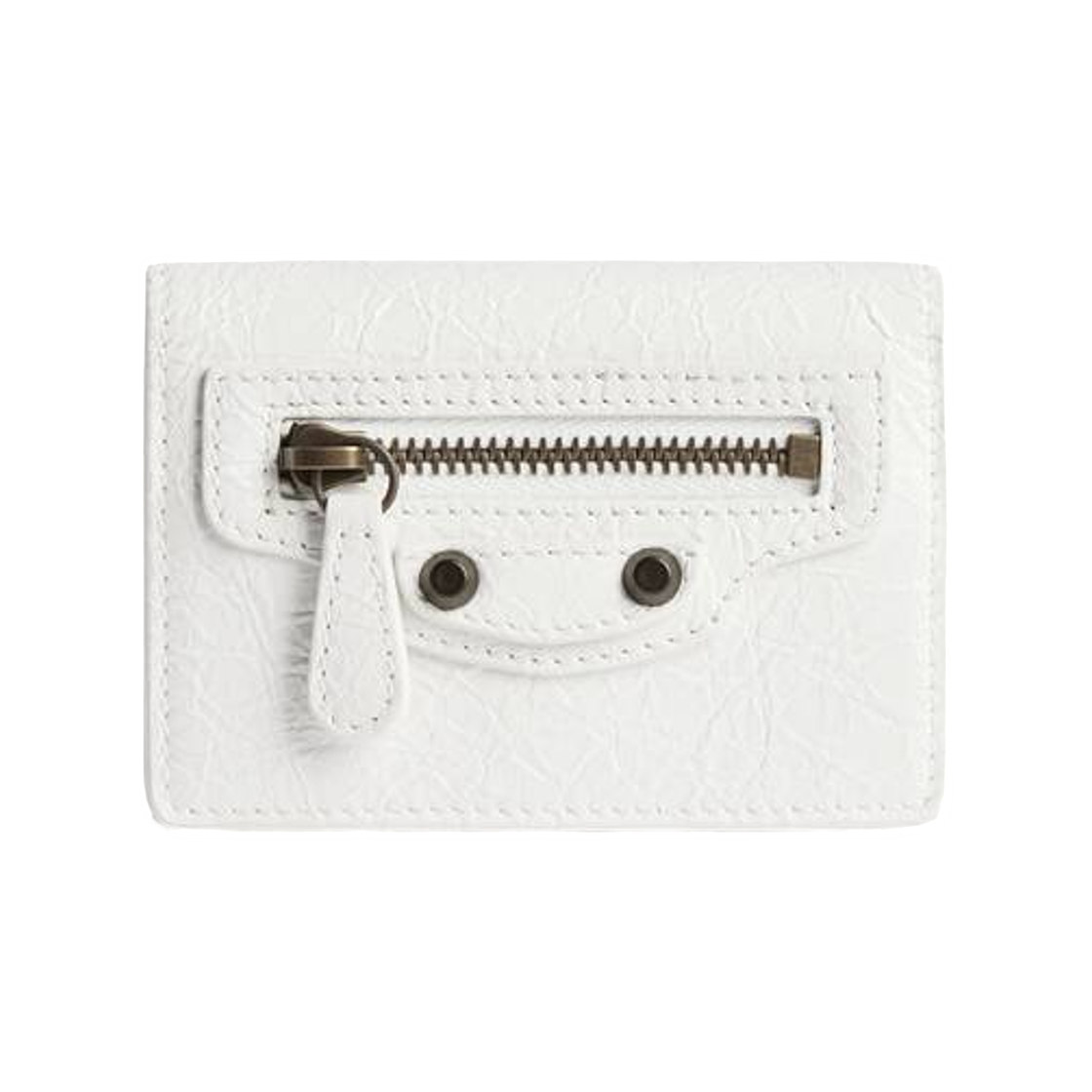 8106692ABFY9104 Balenciaga Le City Mini Wallet Optic White