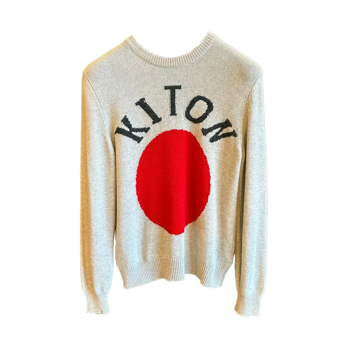UK1373W22V152004 Kiton Cashmere Crewneck Sweater Grey