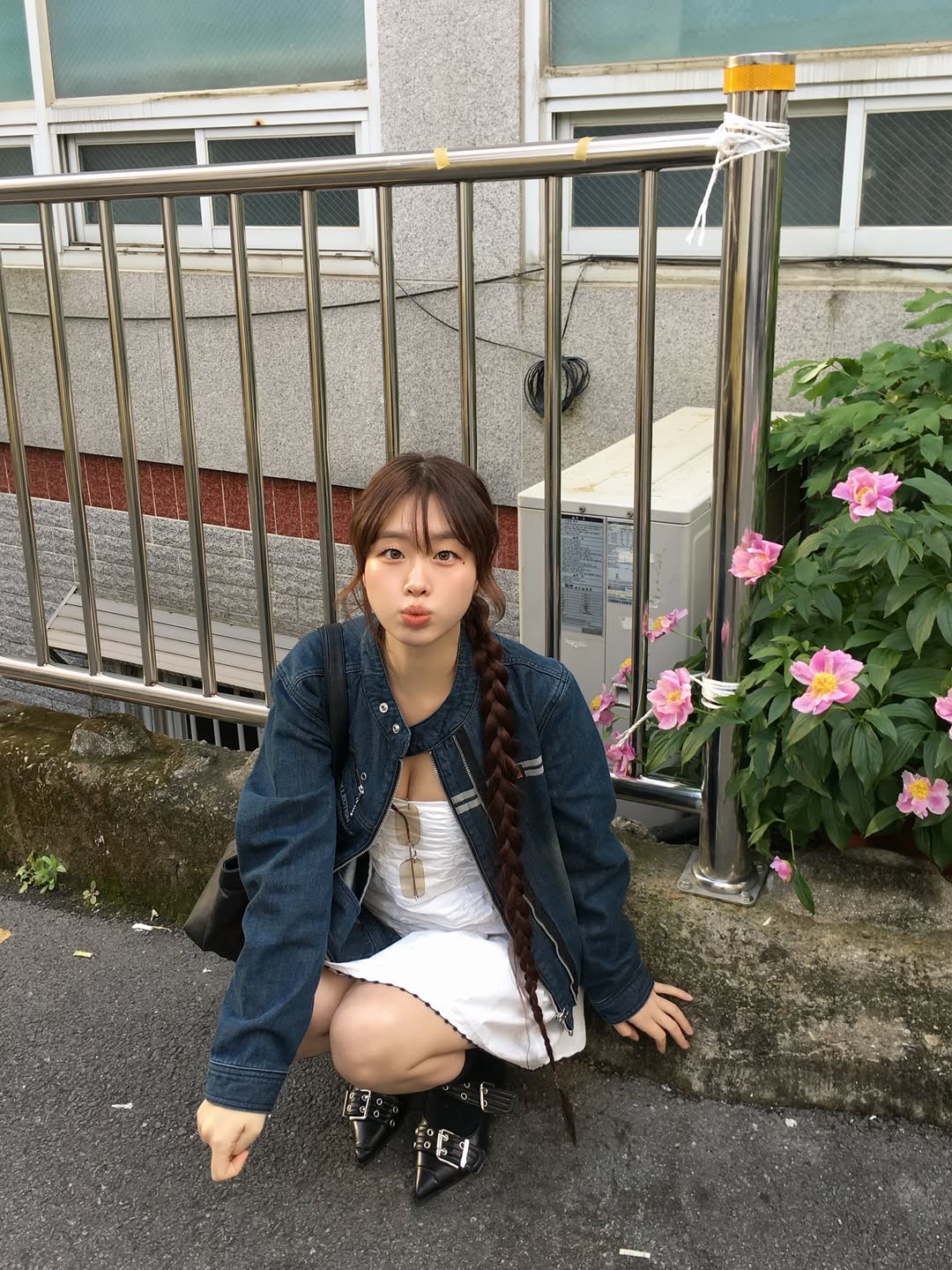 SPORT CHAMBER SC Denim Biker Jacket INDIGO 착용 스타일 - 5