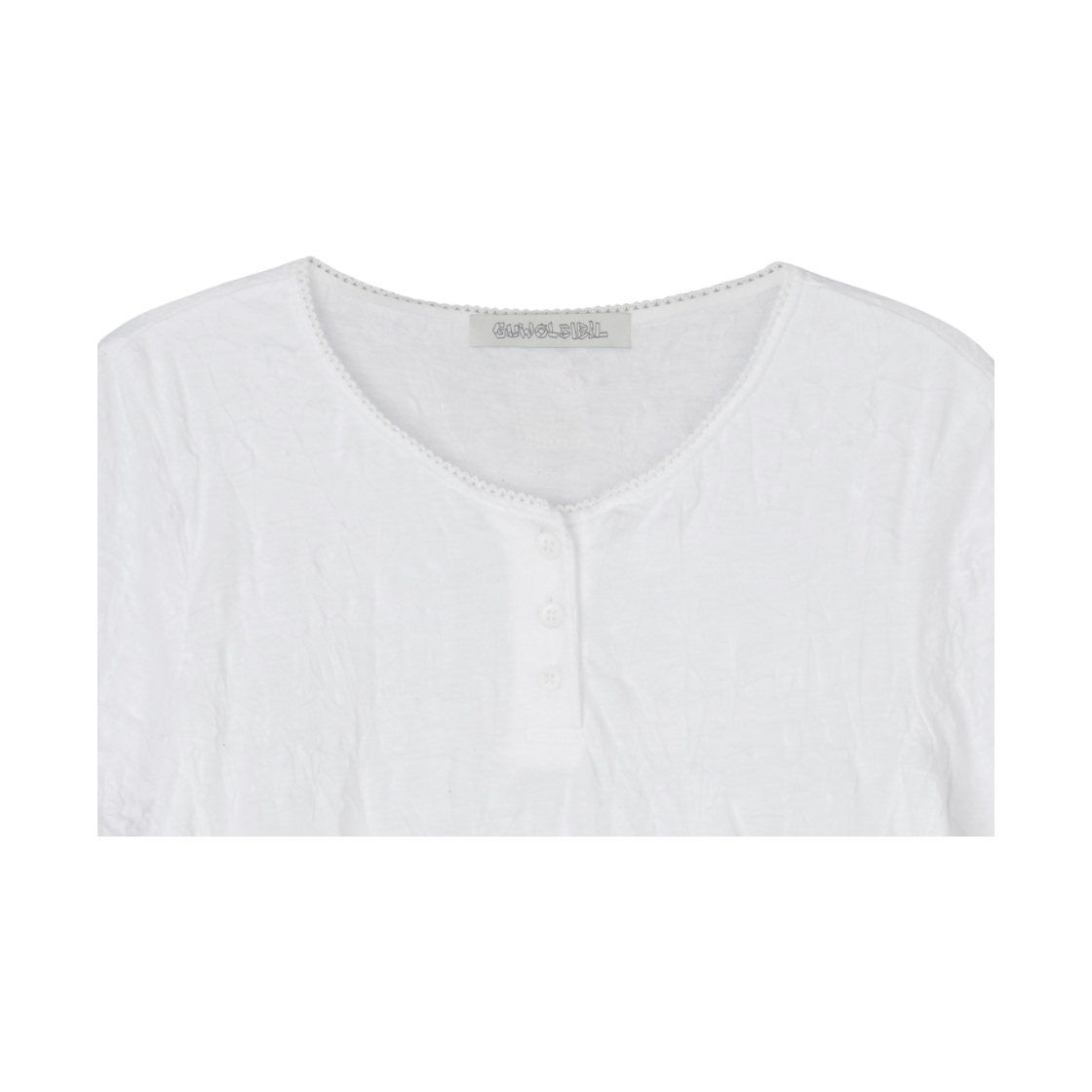 구월십일 레이스 펌프 캡 반팔 티셔츠 화이트(GUWOLSIBIL Lace Pump Cap Sleeve Top White) - 3
