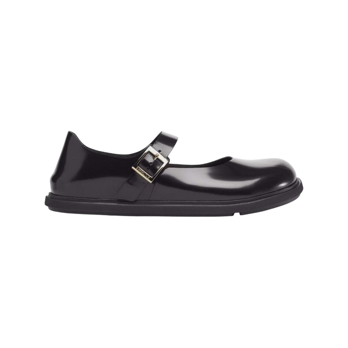 1030121 (W) Birkenstock Mantova Cup Sole Natural Leather Patent High Shine Black - Regular