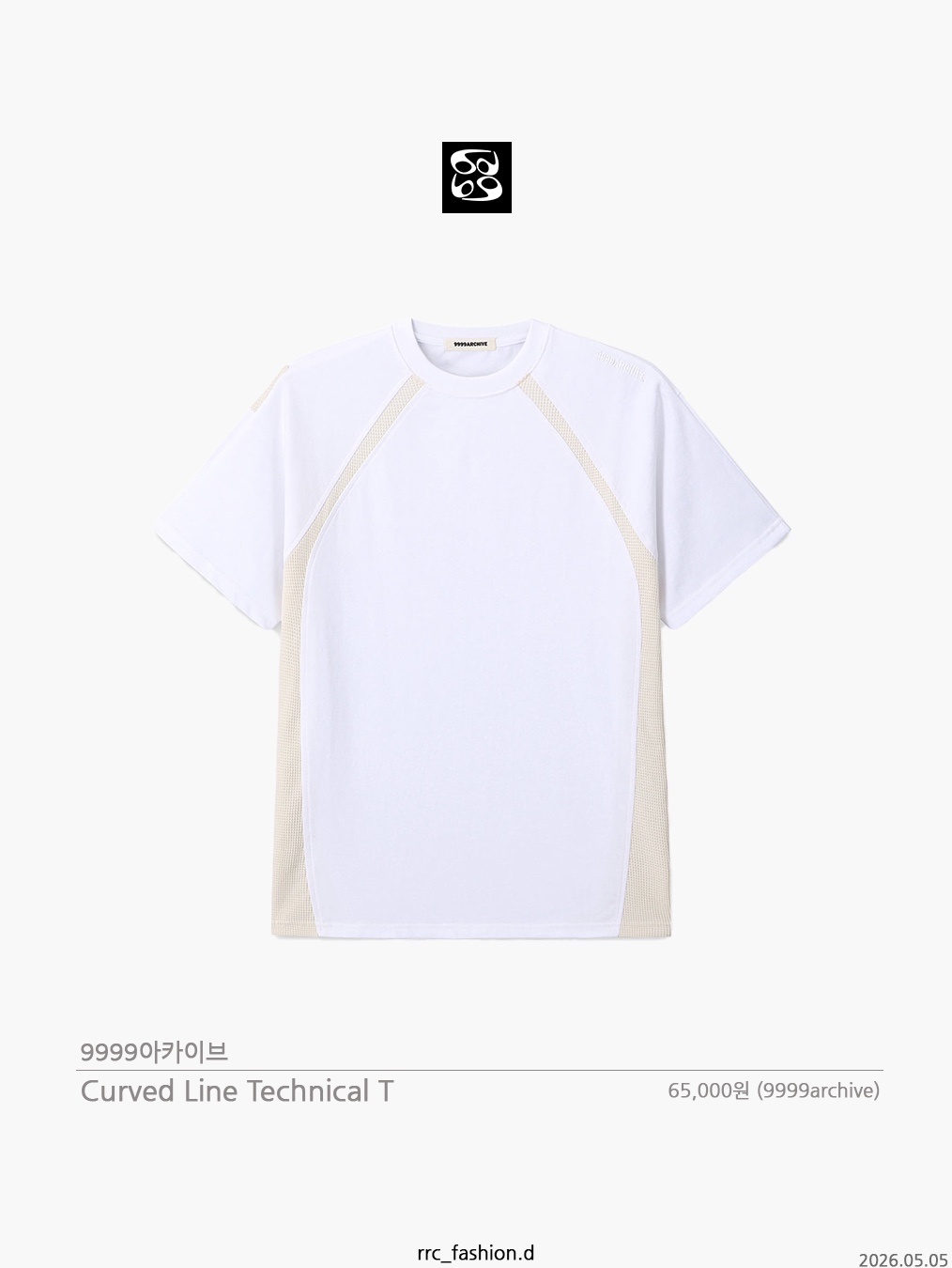 NOMANUAL W.B T-shirt Black, Riomeu Unbalance Incision Short Sleeve Chacoal 착용 스타일 - 5