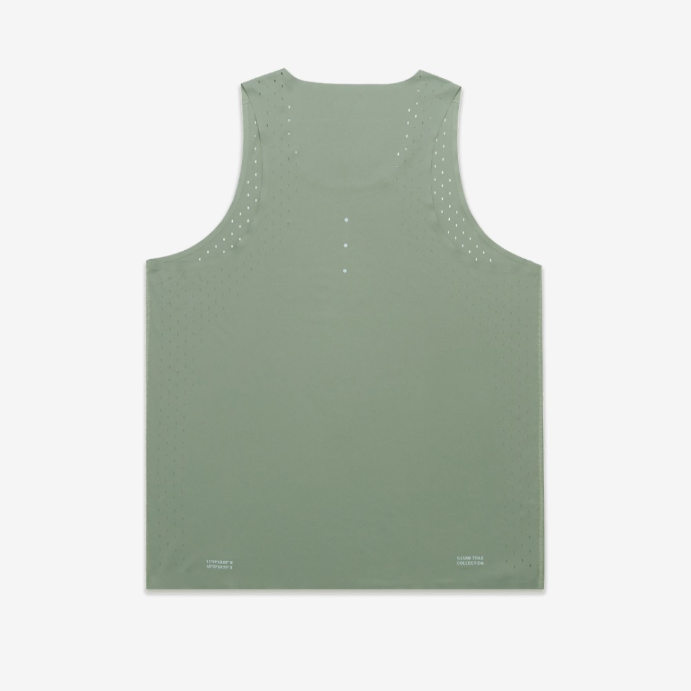 아틀라스 콜렉티프 일루미 트랙스 V2 맨즈 러닝 싱글렛 올리브(Atlas COLLECTIF Illumi Trax V2 MENS Running Singlet OV) - 2