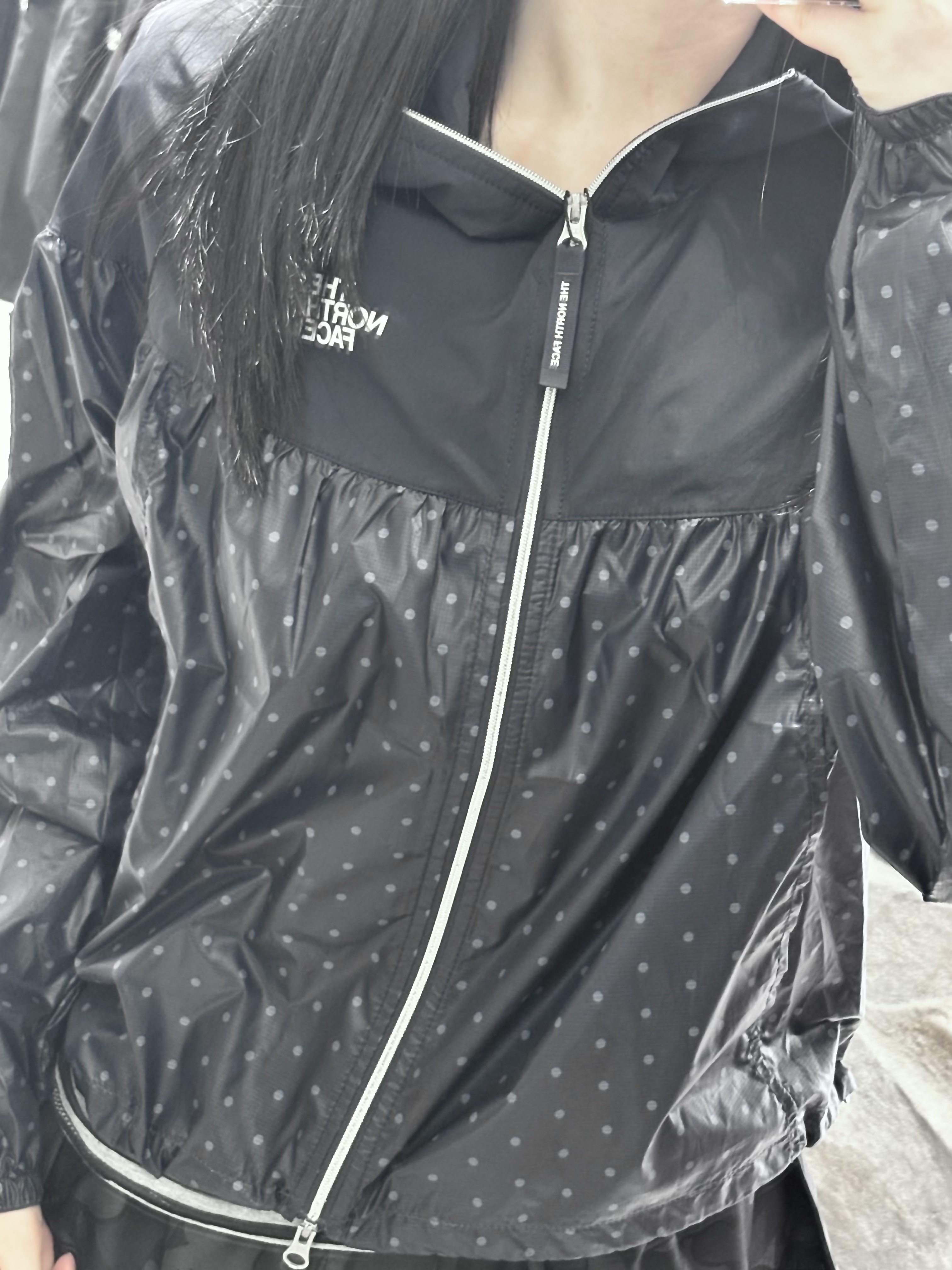 (W) The North Face White Label Ruben PT Jacket Charcoal Grey - 26SS 착용 스타일