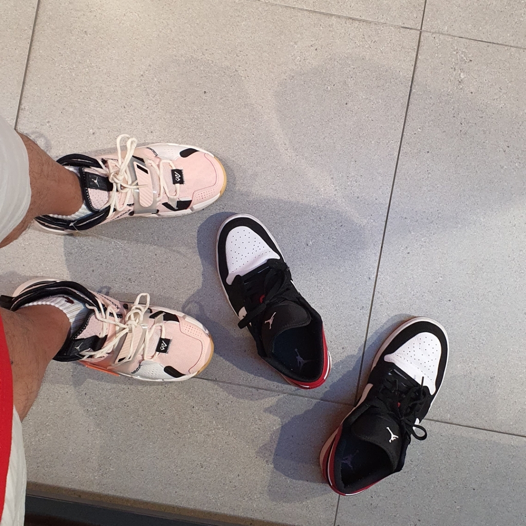 Jordan Why Not ZER0.3 PF Washed Coral, Jordan 1 Low Black Toe 착용 스타일