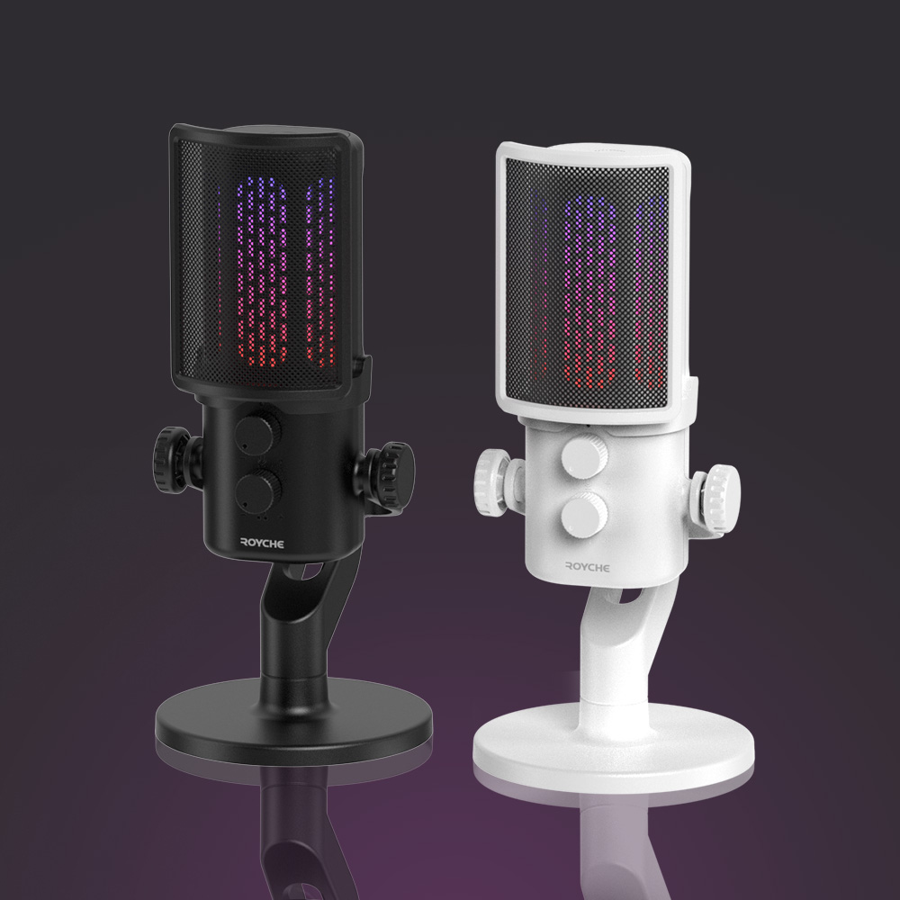 로이체 고감도 사운드 RGB LED 콘덴서 유선 게이밍 스탠드 마이크(Royche High-Sensitivity RGB LED Condenser Wired Gaming Stand Microphone) - 2