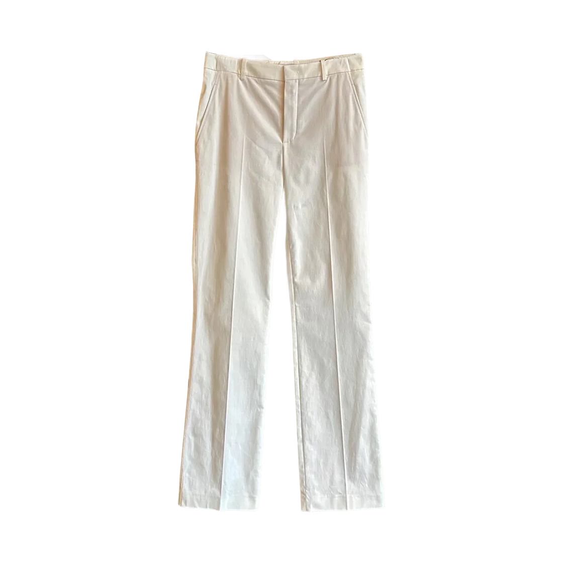 (W) 로로 피아나 코튼 팬츠 화이트((W) Loro Piana Cotton Pants White)