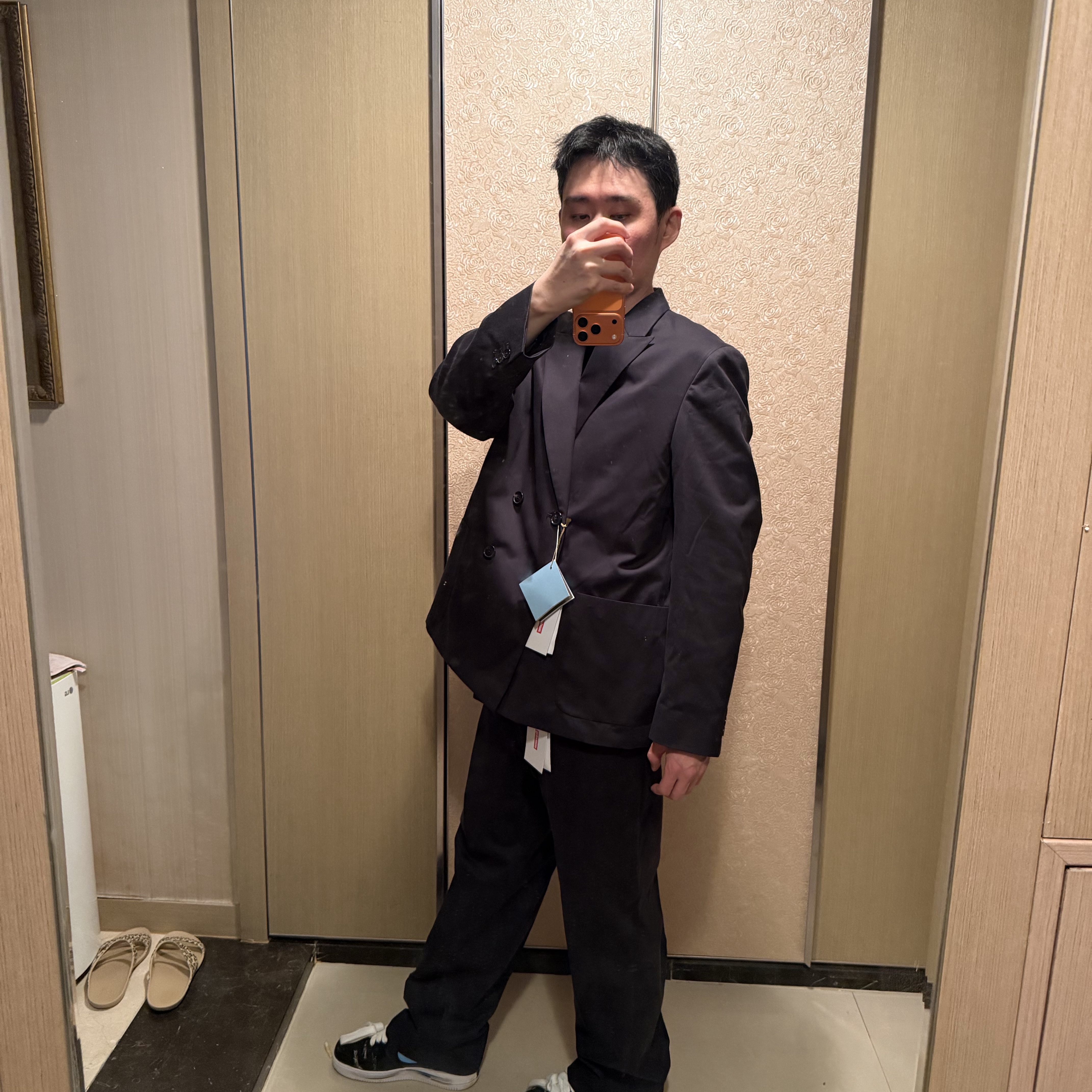 Supreme Sea Island Cotton Suit Black - 26SS 착용 스타일 - 4