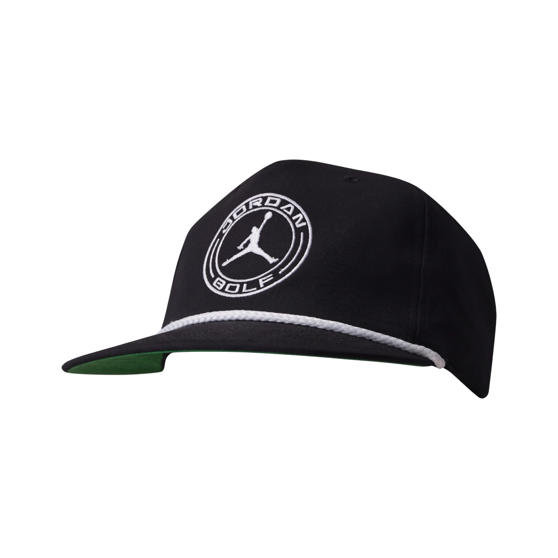 IM4540-010 Jordan Pro Structured Dri-Fit Flat Brim Golf Cap Black Kelly Green