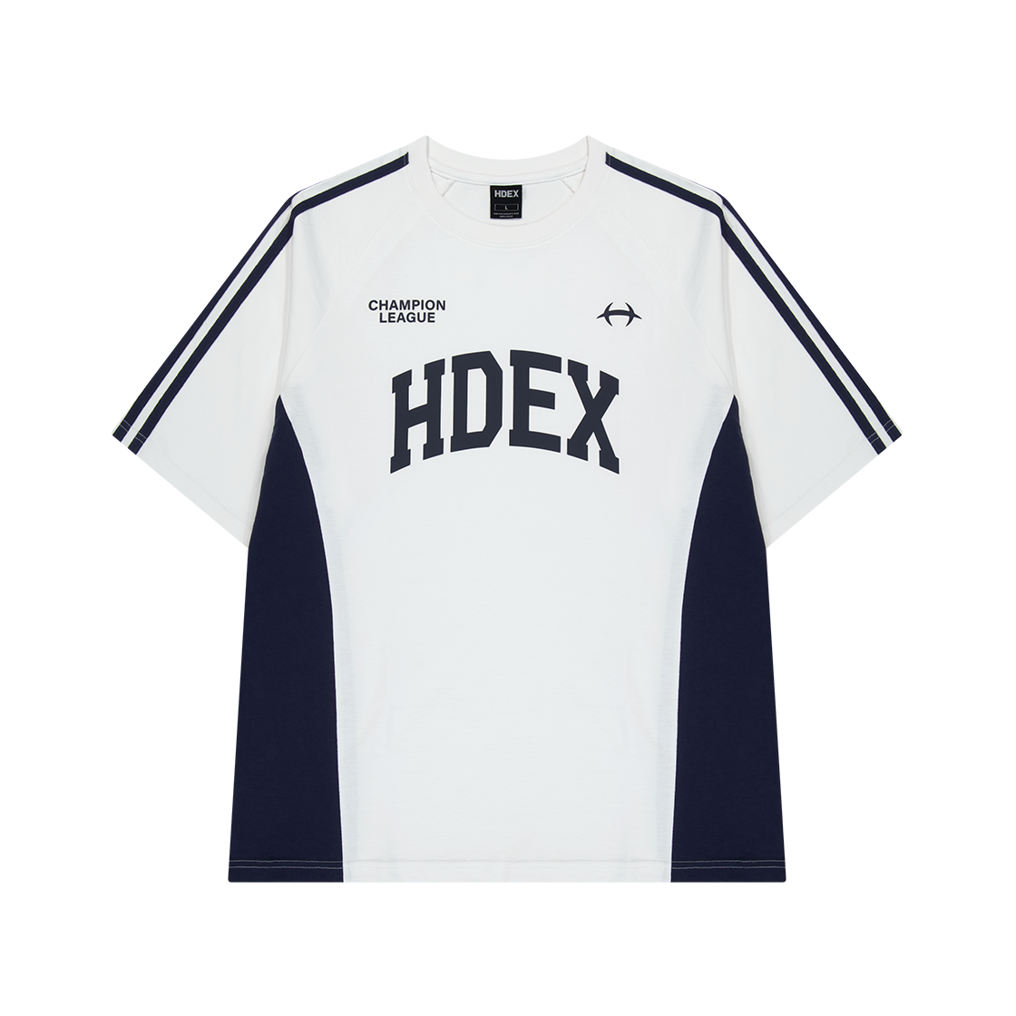H251MLOTS100WH HDEX Side Color Block Short Sleeve White