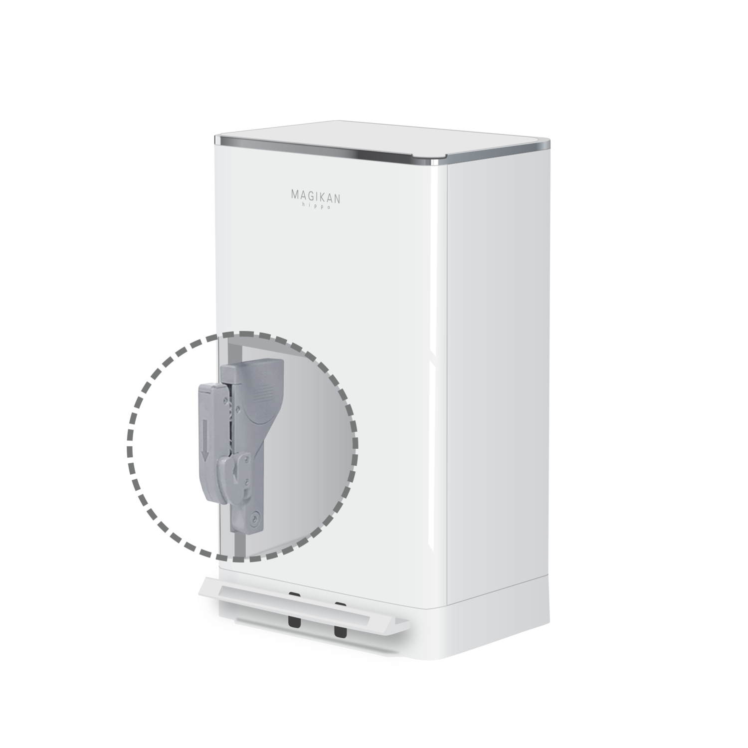 매직캔 오토실링 히포2 크롬 휴지통 듀얼오픈 쓰레기통 21L(MAGIKAN HIPPO2 CHROME 21L TRASH CAN)