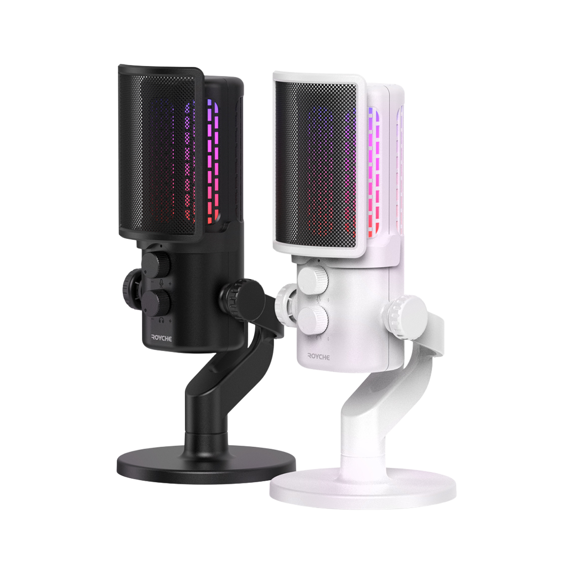 RCM-G200 Royche High-Sensitivity RGB LED Condenser Wired Gaming Stand Microphone