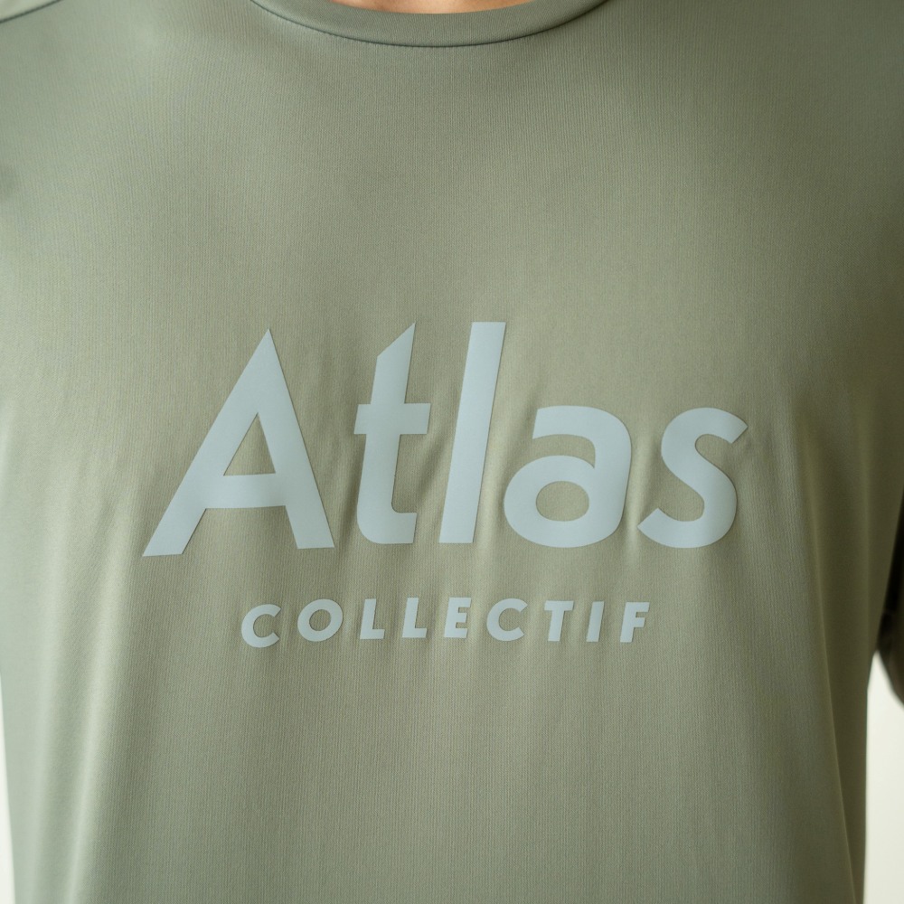 아틀라스 콜렉티프 일루미 트랙스 V2 맨즈 러닝 티셔츠 올리브(Atlas COLLECTIF Illumi Trax V2 MENS Running T-Shirt OV) - 4
