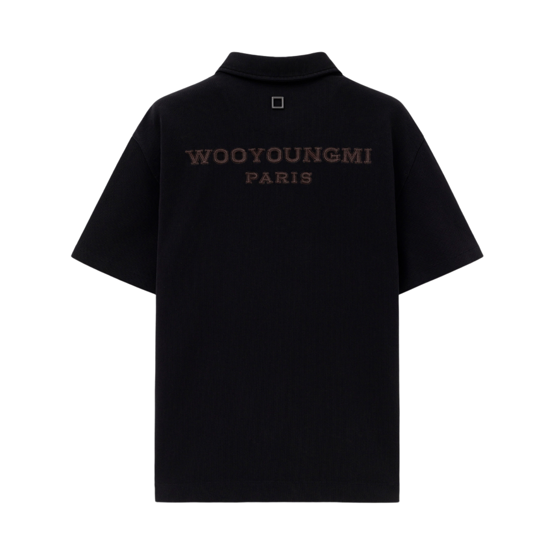 우영미 백로고 폴로 티셔츠 블랙 - 26SS(Wooyoungmi Back Logo Polo T-Shirt Black - 26SS)