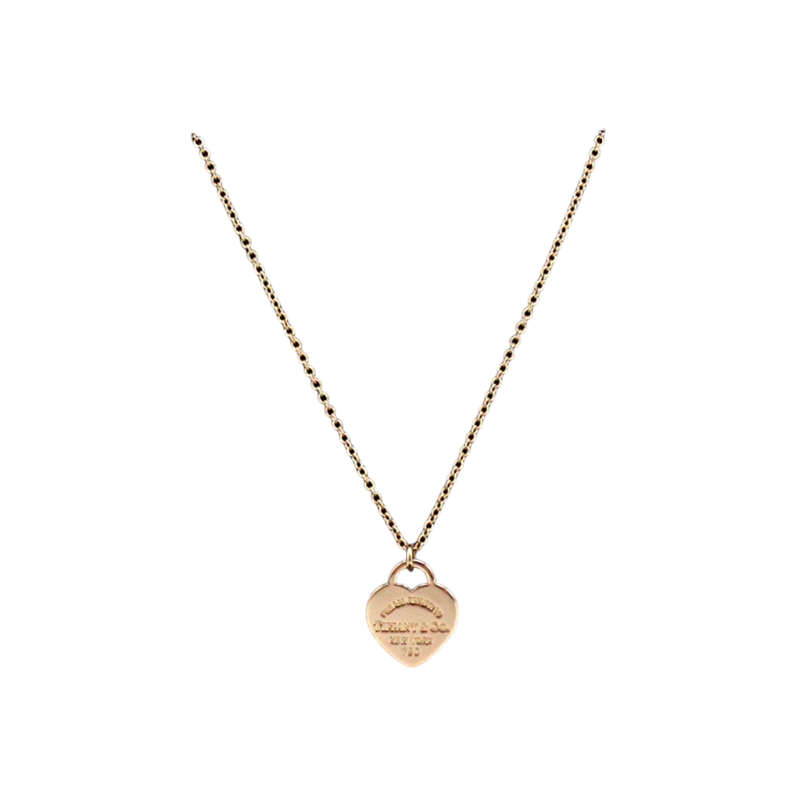 IT65QLI6ASO7 Tiffany & Co. Return to Mini 18K Rose Gold Necklace 72975138