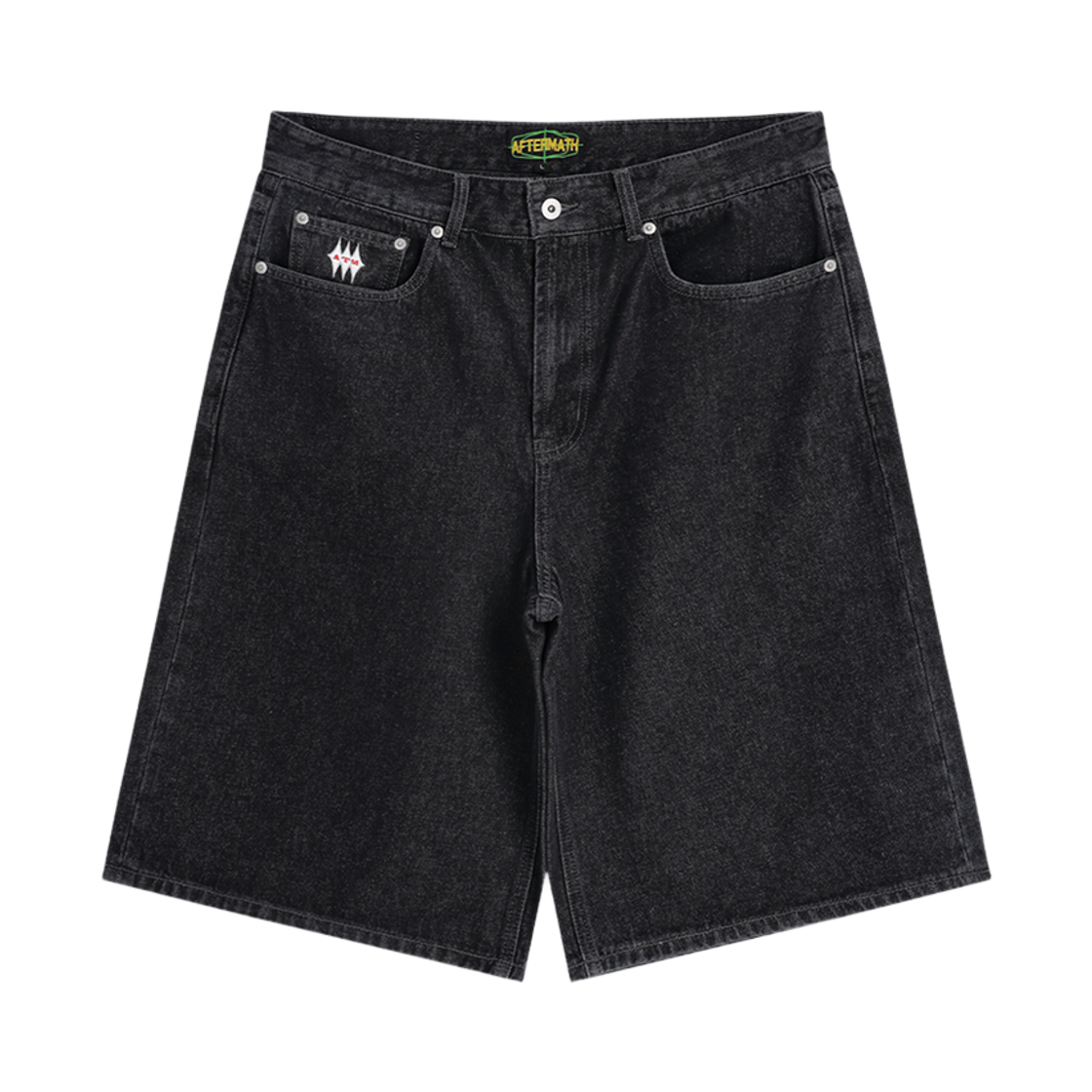 애프터매스 데님 쇼츠 반바지 블랙(Aftermath Denim Shorts Black)