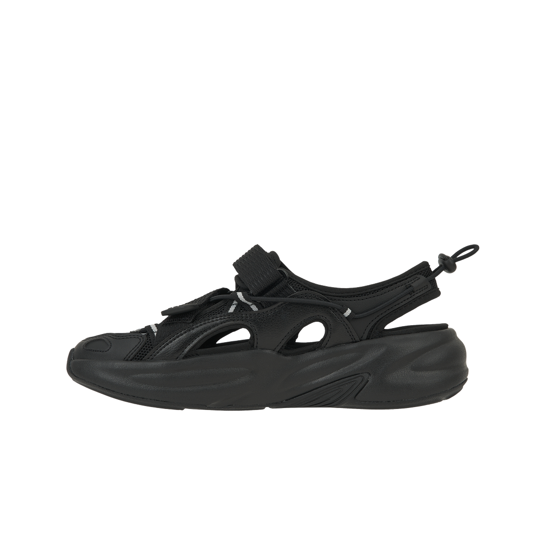 (W) 아디다스 오즈웨이브 샌들 코어 블랙 실버 메탈릭((W) Adidas Ozwave Sandal Core Black Silver Metallic) - 3
