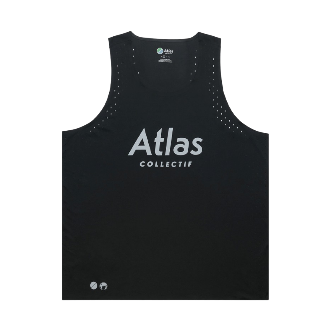 아틀라스 콜렉티프 일루미 트랙스 V2 맨즈 러닝 싱글렛 블랙(Atlas COLLECTIF Illumi Trax V2 MENS Running Singlet BK)