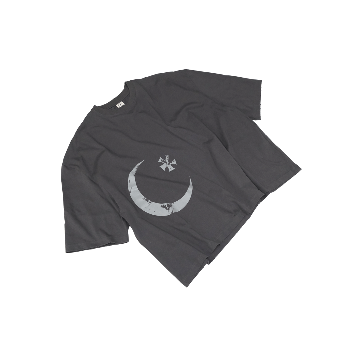 왑웍스 SWP 와이드 크롭 티셔츠 차콜(Wapworks SWP wide crop T Charcoal)