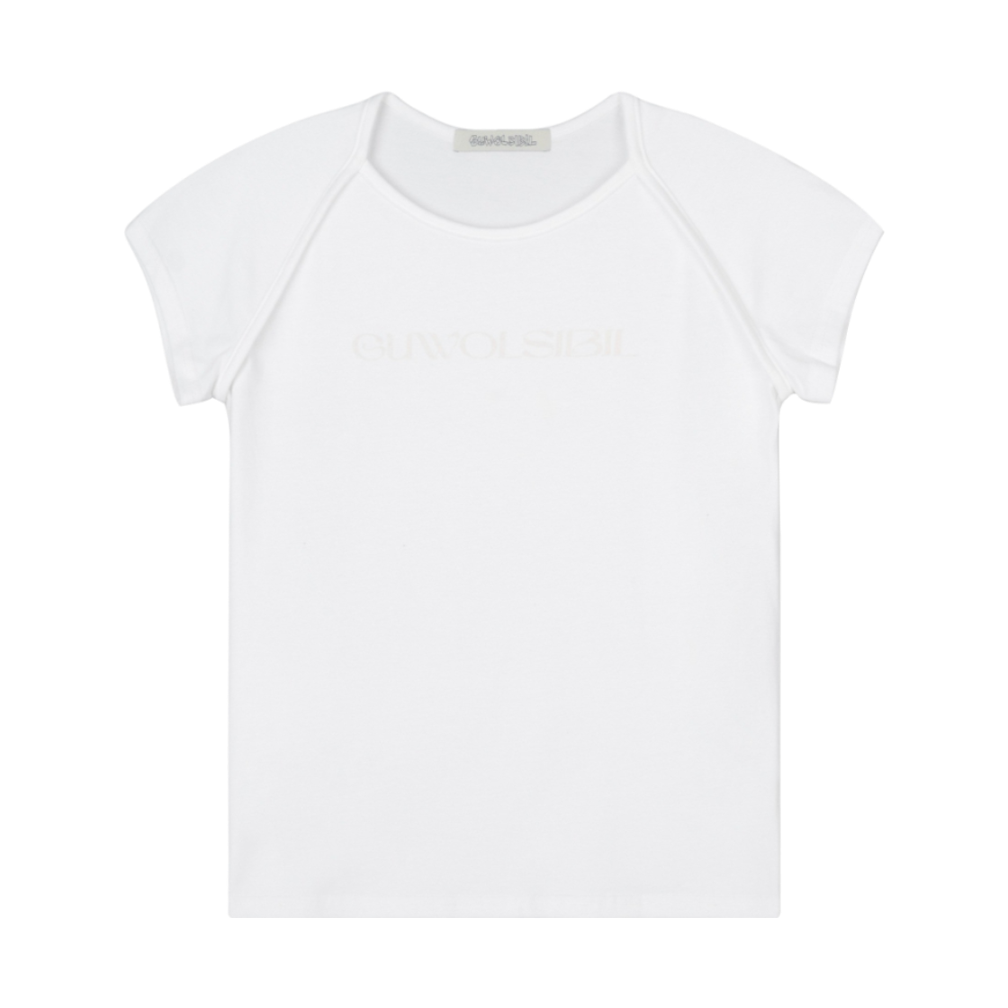 구월십일 볼레로 반팔 티셔츠 화이트(GUWOLSIBIL Bolero Short Sleeve Top White)