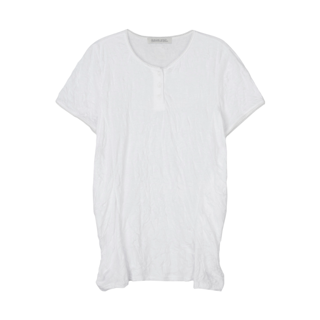 구월십일 레이스 펌프 캡 반팔 티셔츠 화이트(GUWOLSIBIL Lace Pump Cap Sleeve Top White) - 1
