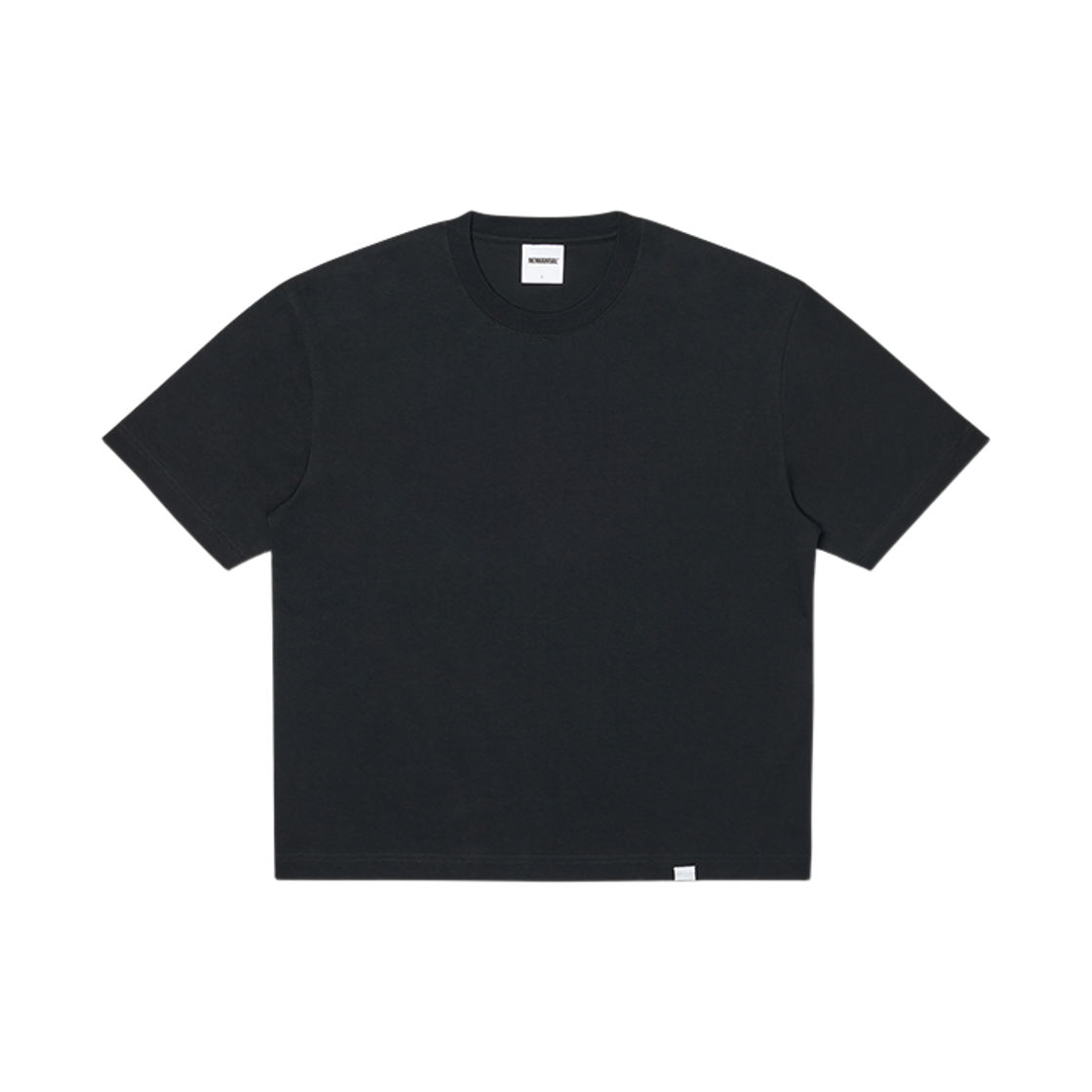 노매뉴얼 NM 크롭 티셔츠 블랙(NOMANUAL NM Crop T-Shirt Black)