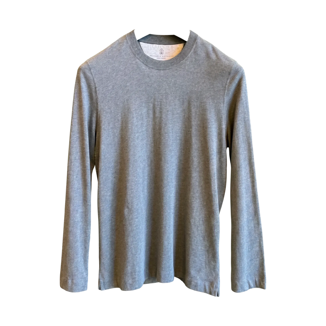 M0T617467-C080 Brunello Cucinelli Cotton Long Sleeve T-Shirt Grey