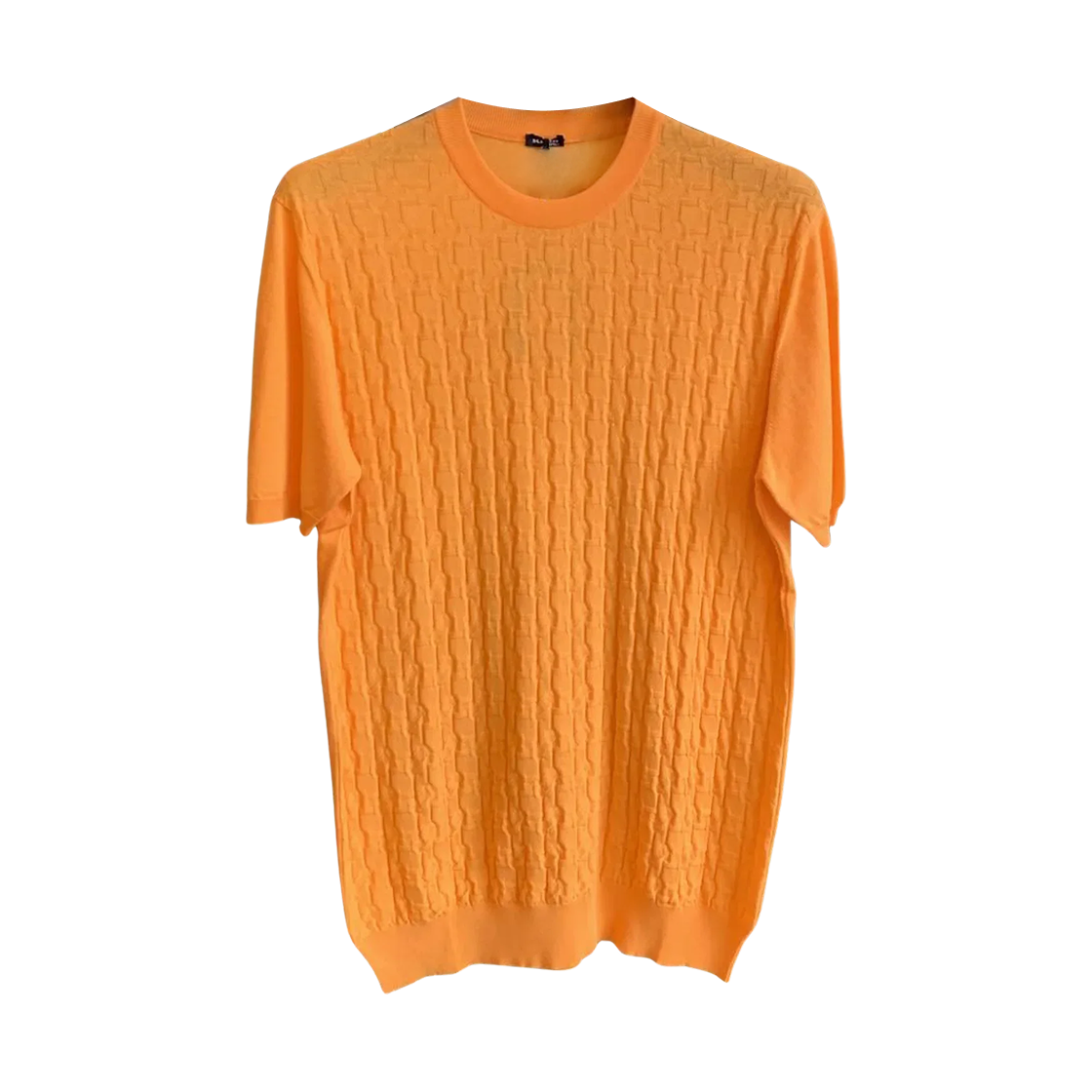 UMK0460K322 Kiton Pattern Knit Shirt Orange