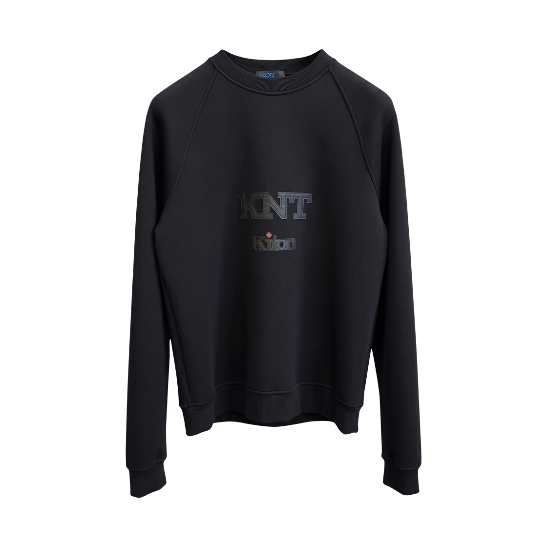 키톤 레더 패치 디테일 스웨트셔츠 블랙(Kiton Leather Patch Detail Sweatshirt Black)