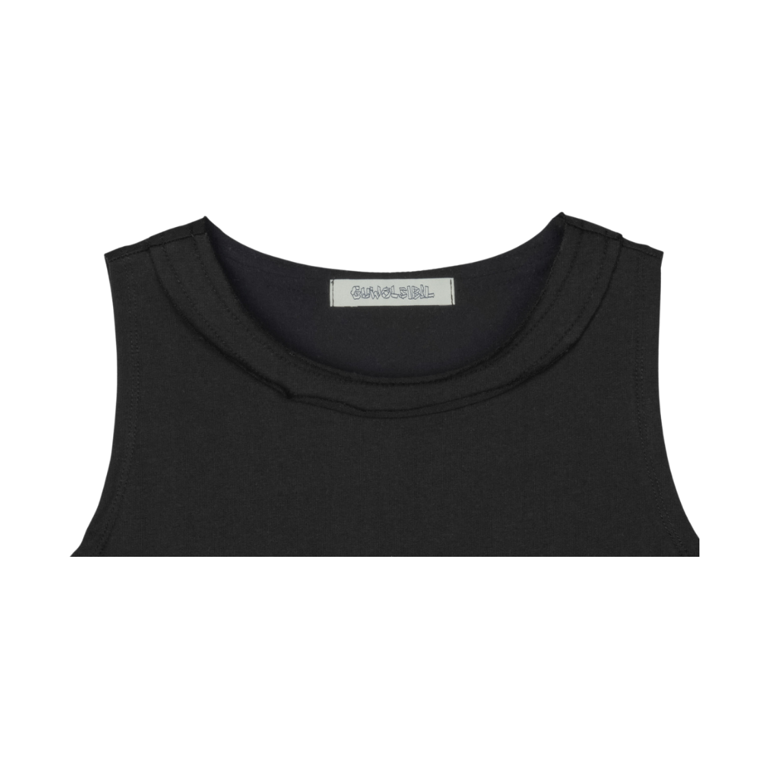 구월십일 네크 컷 엣지 슬리브리스 블랙(GUWOLSIBIL Neck Cut Edge Sleeveless Black) - 3