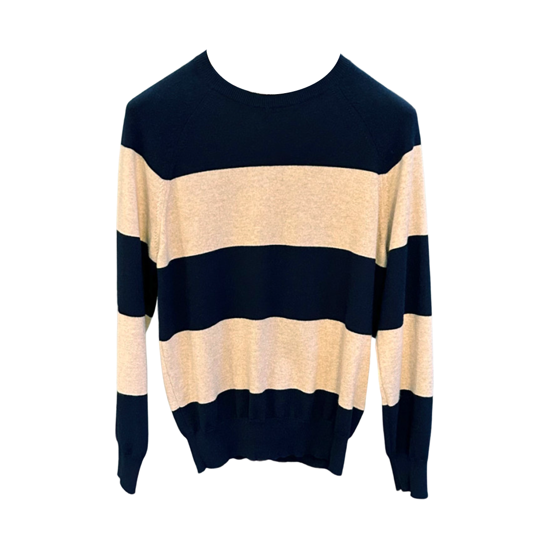 브루넬로 쿠치넬리 크루넥 니트 네이비 베이지(Brunello Cucinelli Crewneck Knit Navy Beige) - 1