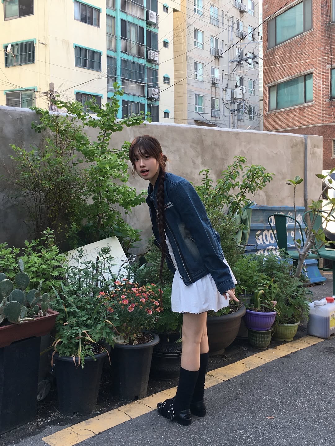 SPORT CHAMBER SC Denim Biker Jacket INDIGO 착용 스타일 - 6