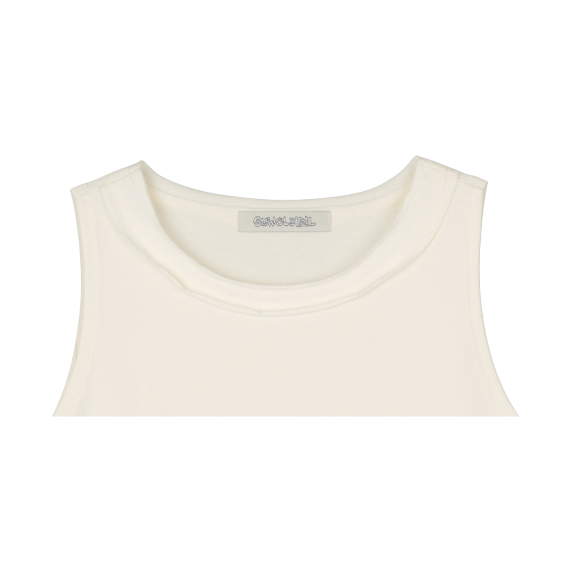 구월십일 네크 컷 엣지 슬리브리스 아이보리(GUWOLSIBIL Neck Cut Edge Sleeveless Ivory) - 3