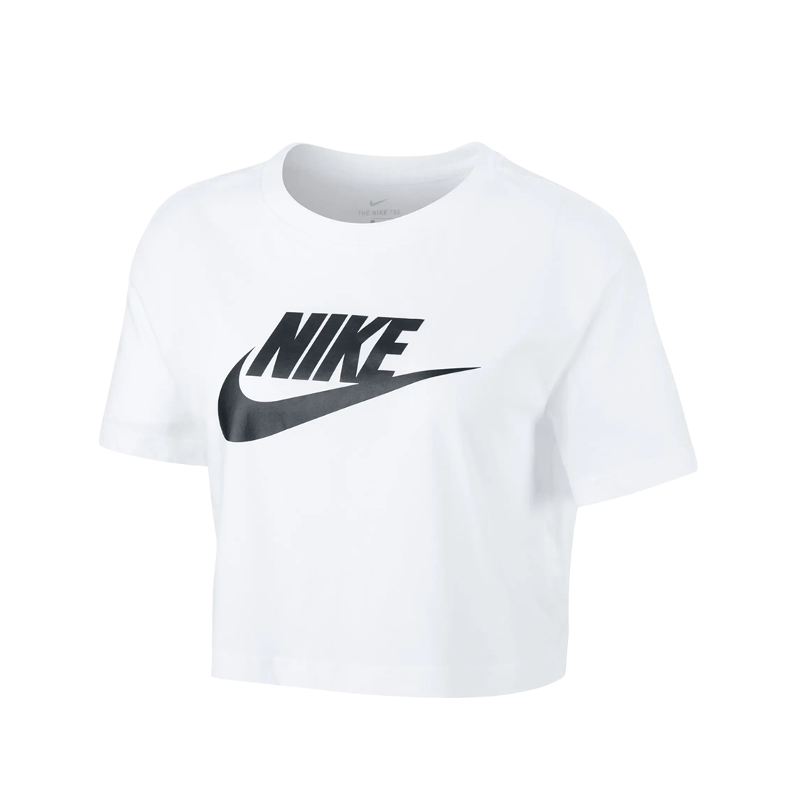 (W) 나이키 NSW 에센셜 크롭 숏슬리브 티셔츠 화이트 - US/EU((W) Nike NSW Essential Crop Short Sleeve T-Shirt White - US/EU)