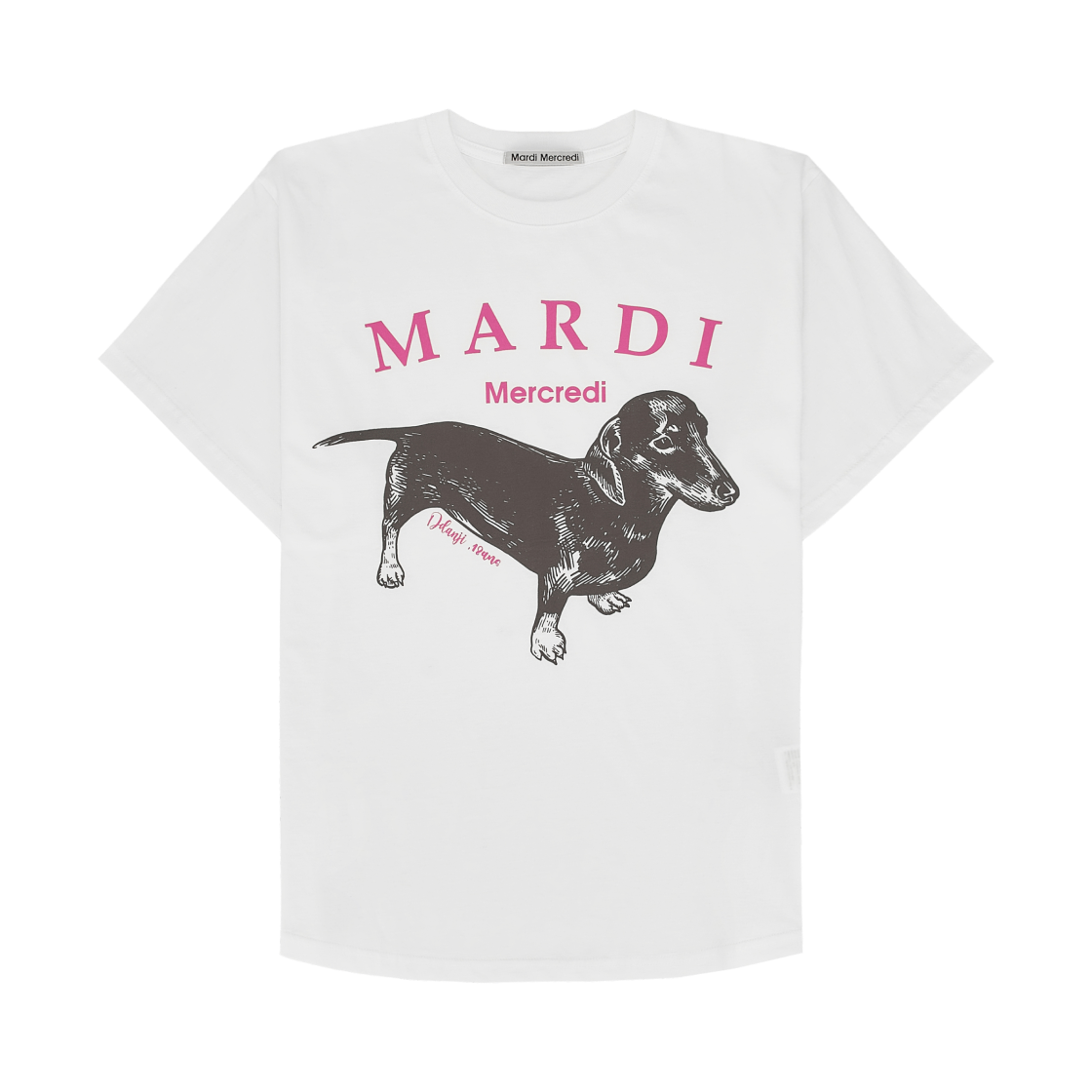 - (W) Mardi Mercredi Ddanji T-Shirt Ivory Pink