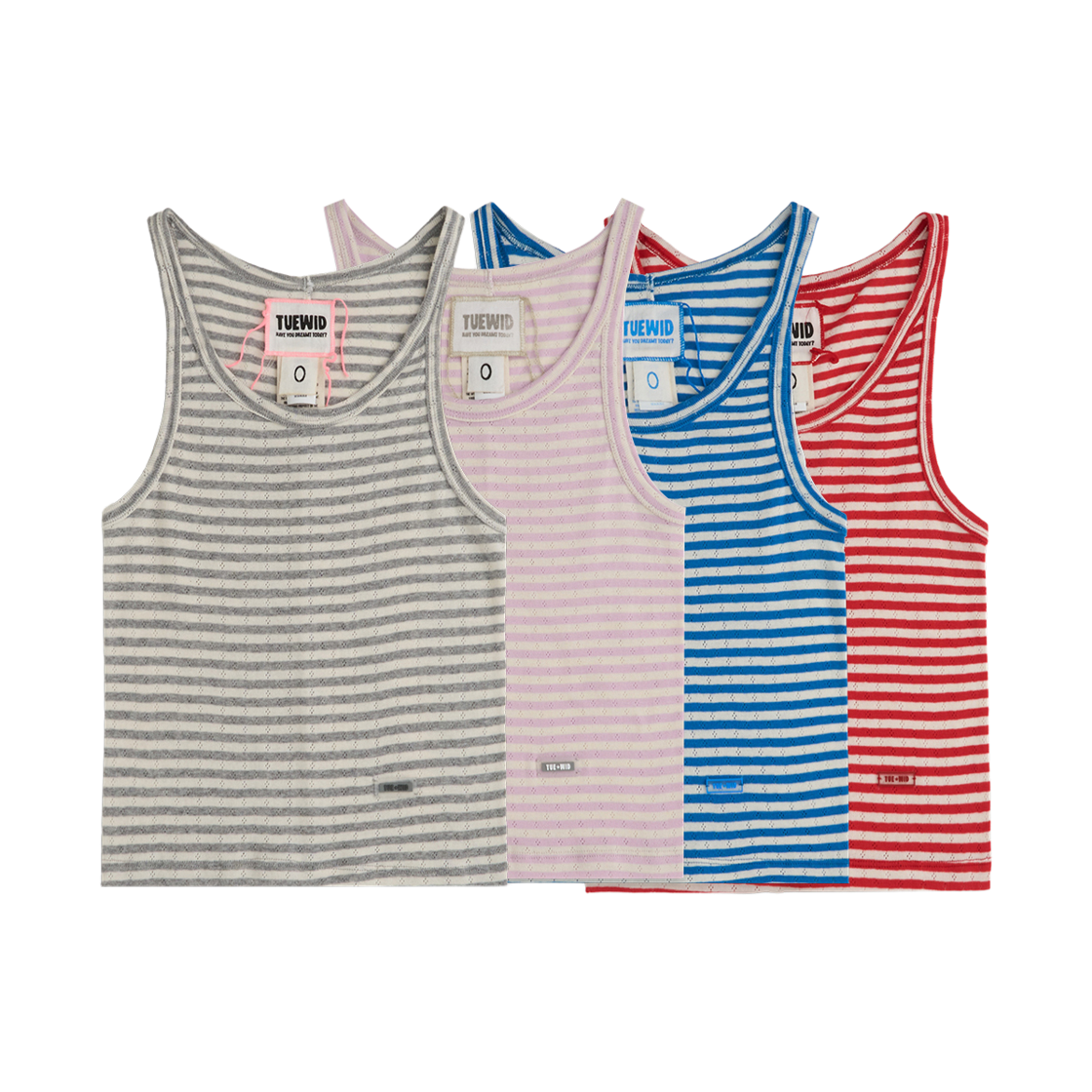 투위드립 탱크탑나시 스트라이프(Tuewid Ribbed Sleeveless Tank Top Stripe)