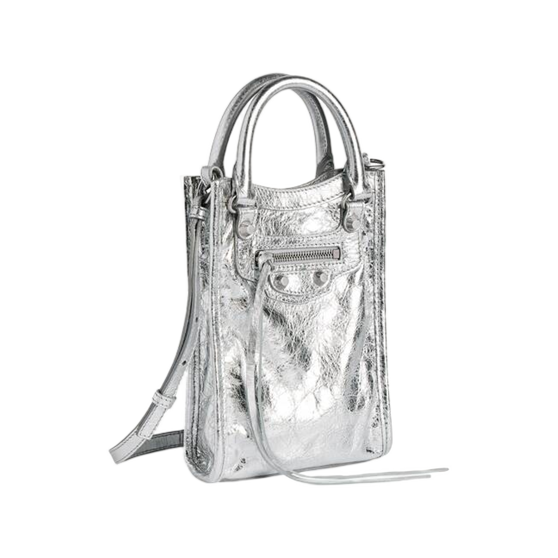 발렌시아가 르 시티 토트 폰 홀더 실버(Balenciaga Le City Tote Phone Holder Silver) - 2
