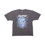 Kapital 20 Tenjiku Crew T-Shirt Denim Face Pt Charcoal