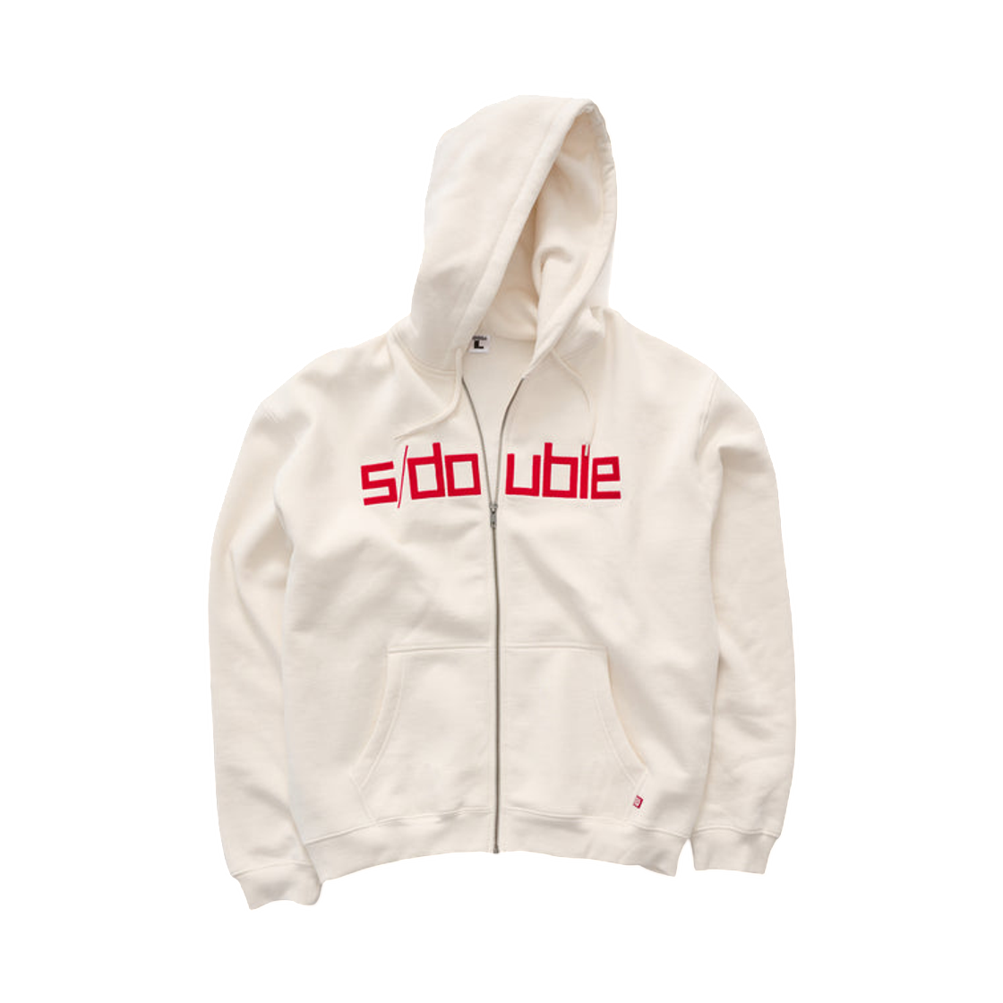 에스더블 블록 집 후드 언블리치드(S/Double Block Zip Hoodie Unbleached)