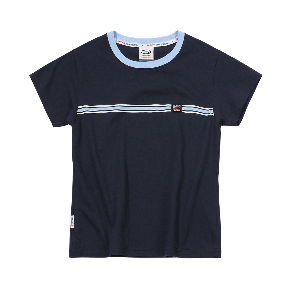 스포츠챔버 우먼 글라이드 반소매 티셔츠 네이비(SPORT CHAMBER Women Glide Short-Sleeve T-Shirt Navy)