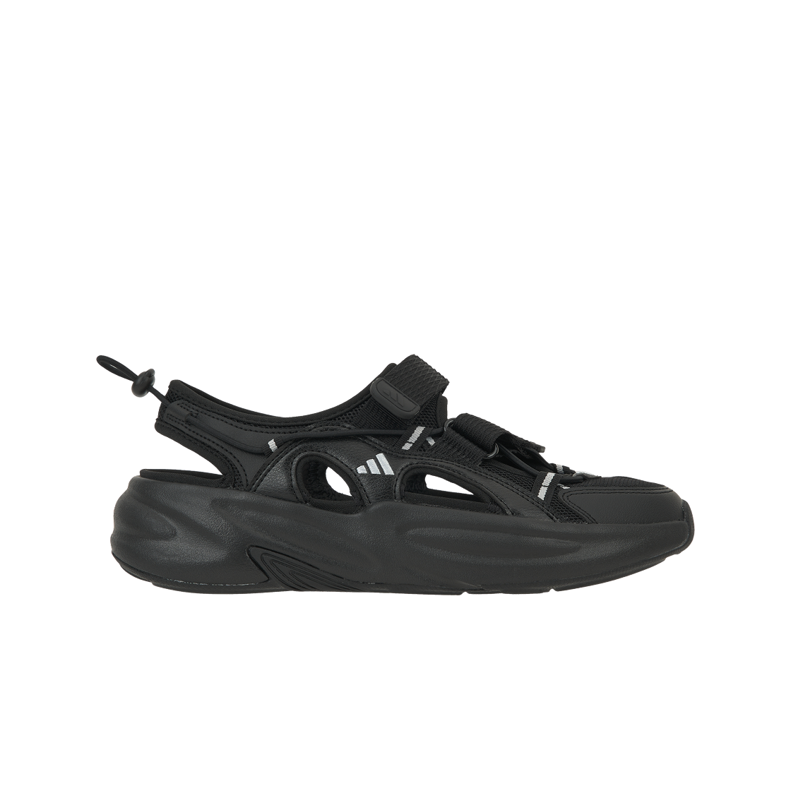 (W) 아디다스 오즈웨이브 샌들 코어 블랙 실버 메탈릭((W) Adidas Ozwave Sandal Core Black Silver Metallic) - 1